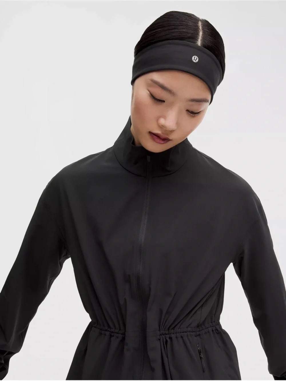 Lululemon UV Protective Cinch Waist Running Jacket Black Lightweight Run Sz S